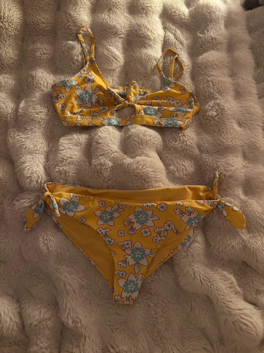 Yellow floral swimsuit